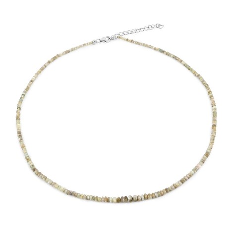 Chrysoberyll-Katzenauge-Silberhalskette