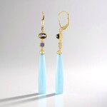 Orecchini in argento con Calcedonio Acqua (KM by Juwelo)