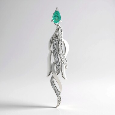 Colombian Emerald Silver Pendant (SAELOCANA)