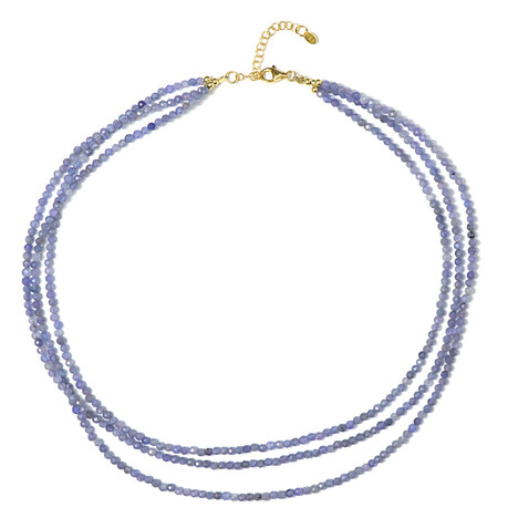 Tansanit-Silberhalskette