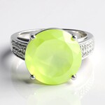 Anello in argento con Prehnite