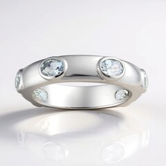 Anello in argento con Acquamarina Brasiliana