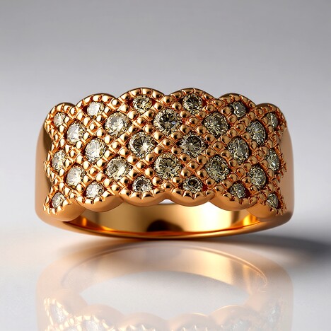 Anello in oro con Diamante Rose de France SI1 di Argyle (Annette)
