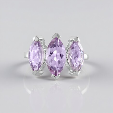 Anello in argento con Ametista Rose de France