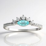 Anello in oro con Tormalina Paraíba