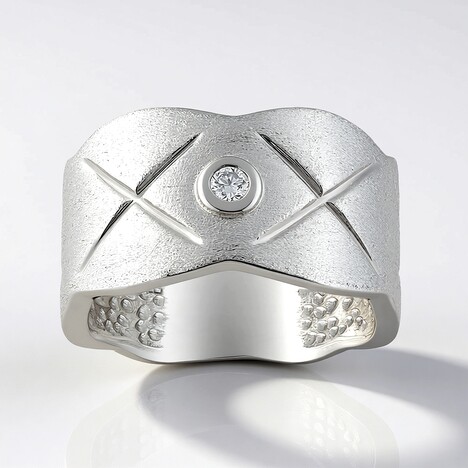 Anello in argento con Diamante I1 (G) (Annette)