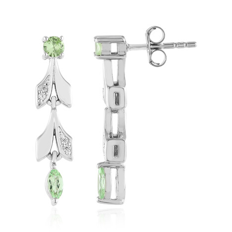 Tansania-Tsavorit-Silberohrringe