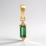 Ciondolo in oro con Tormalina Verde di Benedito