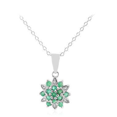 Collana in argento con Smeraldo Brasiliano