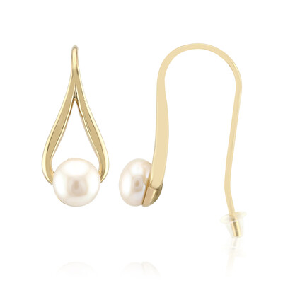 Boucles d'oreilles en argent et Perle blanche de culture d'eau douce (TPC)