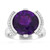 Anillo en plata con Amatista de Zambia