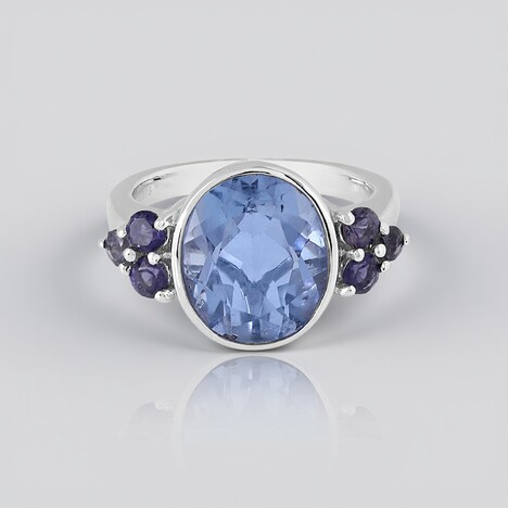 Anello in oro con Fluorite Blu (KM by Juwelo)