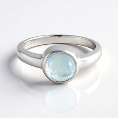 Anello in argento con Acquamarina Ofiki