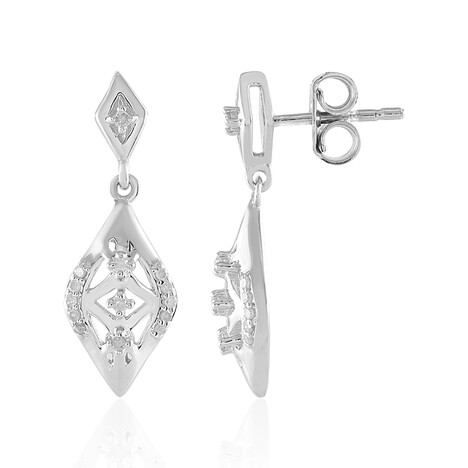 Pendientes en plata con Diamante I2 (I)