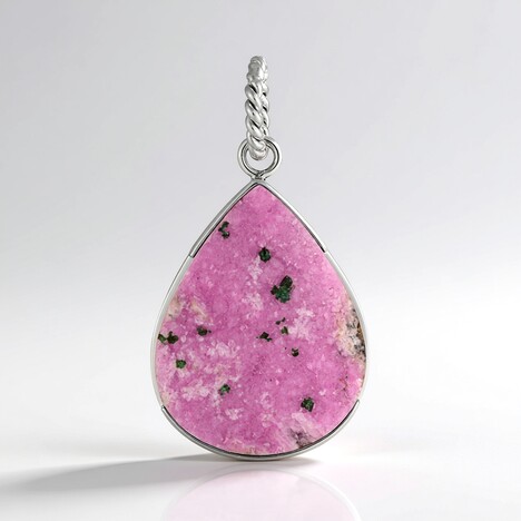 Pendentif en argent et Calcite cobalt (Bali Barong)