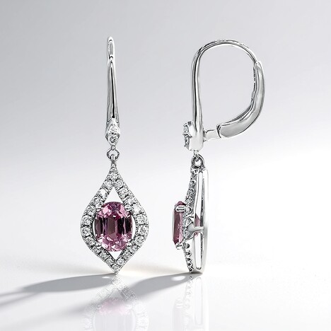 Orecchini in oro con Spinello Birmano Rosa (CIRARI)