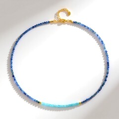 Collana in argento con Cianite del Nepal