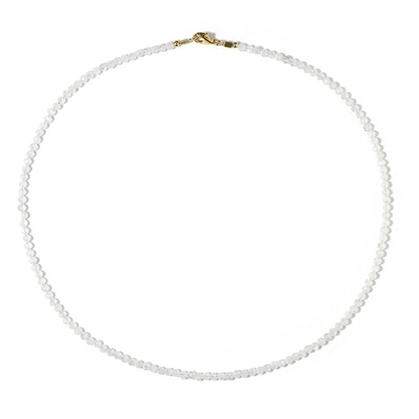 Collier en argent et Pierre de Lune arc-en-ciel