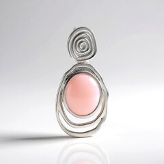 Ciondolo in argento con Opale Rosa (MONOSONO COLLECTION)