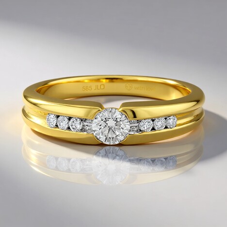 Anello in oro con Diamante SI1 (G) (Annette)