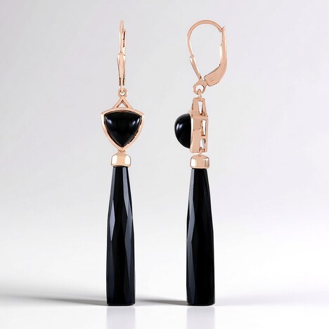 Orecchini in argento con Onice Nero (KM by Juwelo)