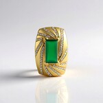 Ciondolo in argento con Onice Verde (MONOSONO COLLECTION)