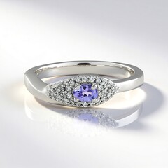 Anello in argento con Tanzanite