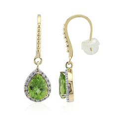Pendientes en oro con Peridoto de Wagogo