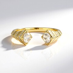 Anello in oro con Diamante Champagne I2 (de Melo Gold)