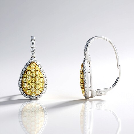 Orecchini in oro con Diamante Giallo SI2 (CIRARI)