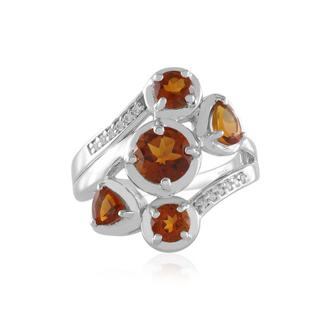 Madeira-Citrin-Silberring