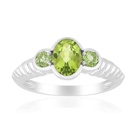 Anello in argento con Peridoto Jilin (Pallanova)