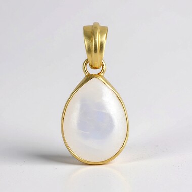 Ciondolo in argento con Labradorite Bianca