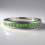 Anello in argento con Tsavorite della Tanzania