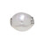 Zilveren aanhanger met een Witte zoetwater kweekparel (MONOSONO COLLECTION)