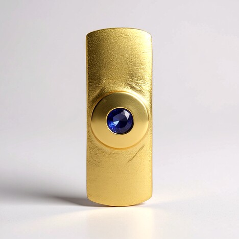 Ciondolo in argento con Zaffiro Blu del Madagascar (MONOSONO COLLECTION)