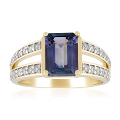 Anello in oro con Tanzanite Viola Non Riscaldata