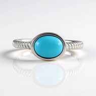 Anillo en plata con Turquesa bella durmiente (Faszination Türkis)