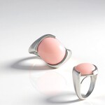 Bague en argent et Opale rose (de Melo Essence)