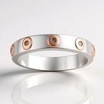 Anello in argento con Diamante Argyle Rose de France I1 (Annette)