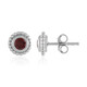 Boucles d'oreilles en argent et Rubis de Tanzanie
