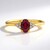 Anello in oro con Rubino Mozambico AAA