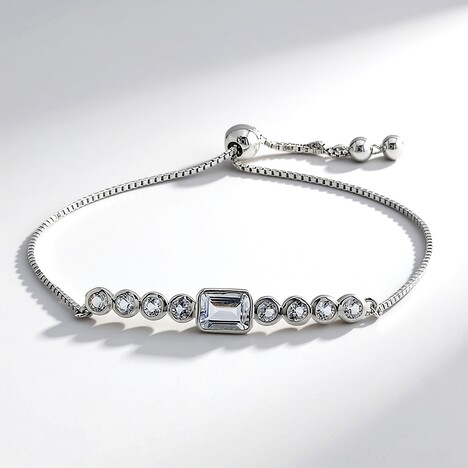 Bracciale in argento con Topazio Bianco