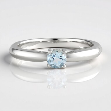 Anello in argento con Acquamarina Brasiliana