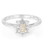 Anello in argento con Pietra del Sole Lunare