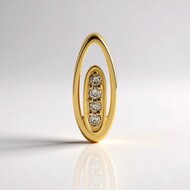 I2 Champagne Diamond Silver Pendant (de Melo Essence)