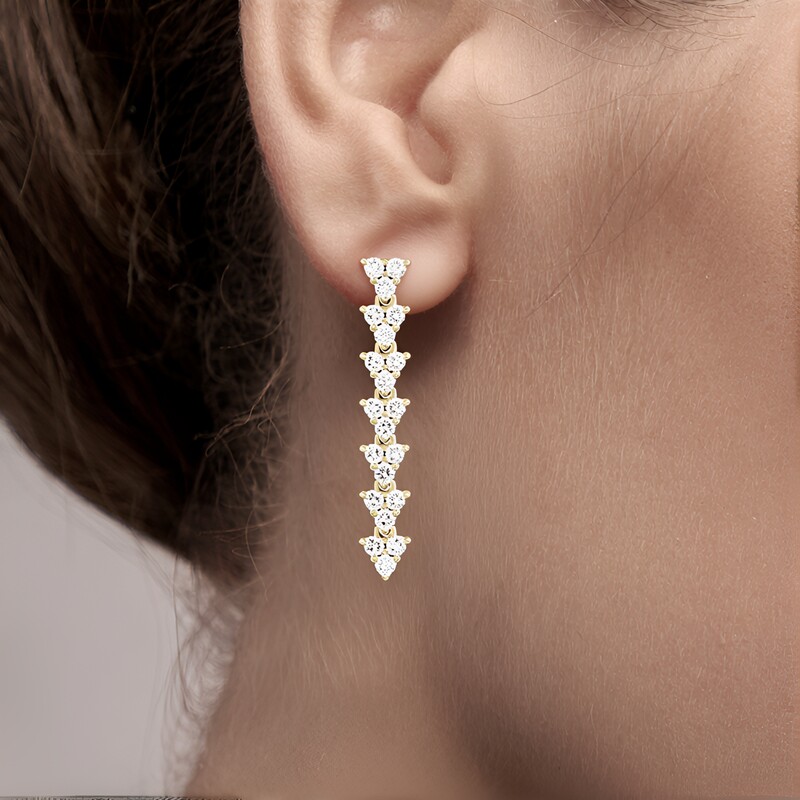 Gouden oorbellen met IF (G) Diamanten (de Melo Gold)