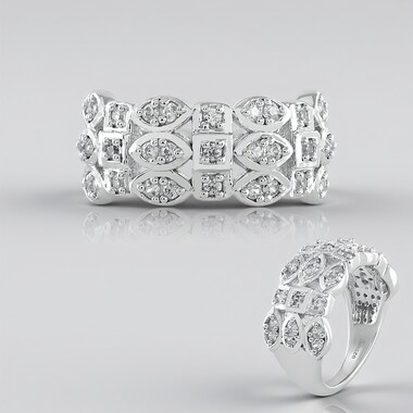 Bague en argent et Zircon