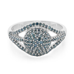 Anello placcato in platino con Diamante Fancy