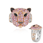 Anillo en plata con Espinela negra (Gems en Vogue)